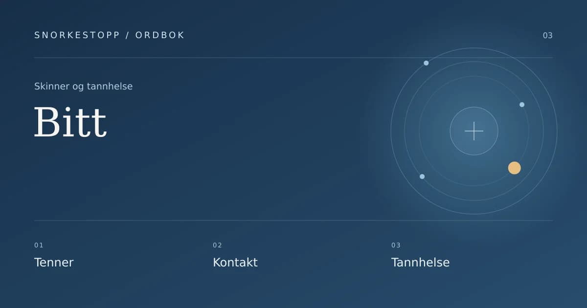Bitt: Tenner, Kontakt, Tannhelse.