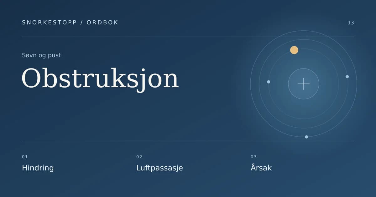 Obstruksjon: Hindring, Luftpassasje, Årsak.