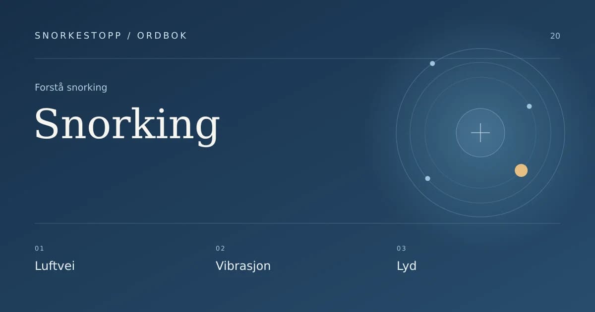 Snorking: Luftvei, Vibrasjon, Lyd.